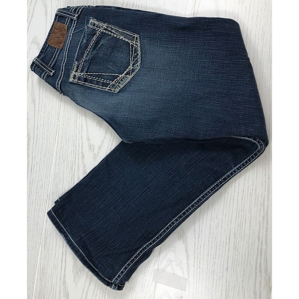 BKE Buckle Jeans Womens 28 Blue Wendi Bootcut Embroidered Low Rise Stretch Y2K